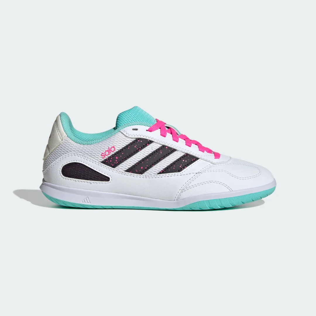Detalle 2 de Adidas Bota para pista cubierta Super Sala Competition 3 (infantil) – color Blanco