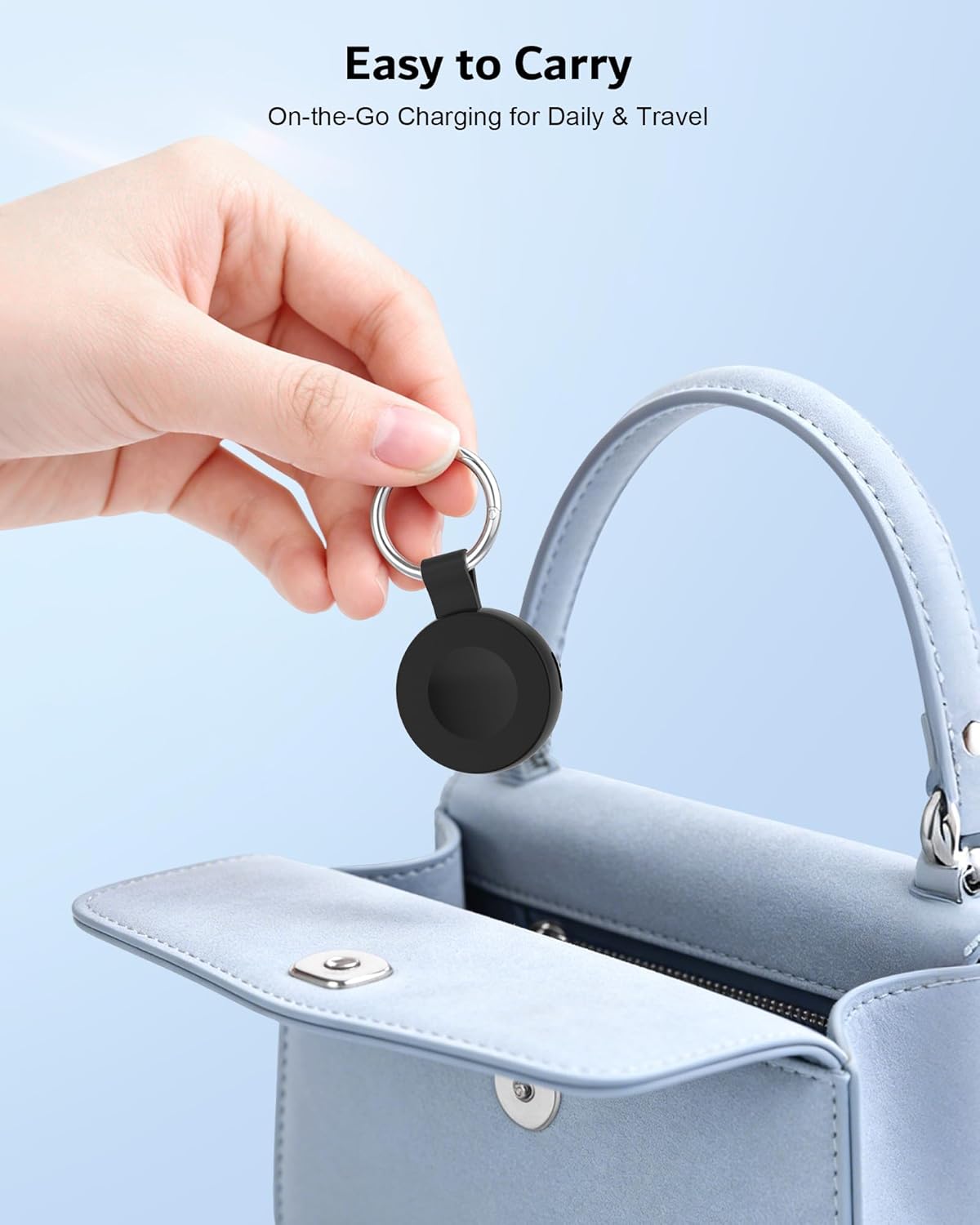 Thumbnail 3 de imo domio Magnetic Wireless Portable Charger for Apple Watch with Keyring