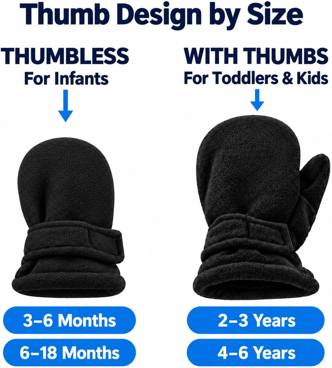 Thumbnail 6 de N'Ice Caps Baby Toddler Mittens 2 Pairs