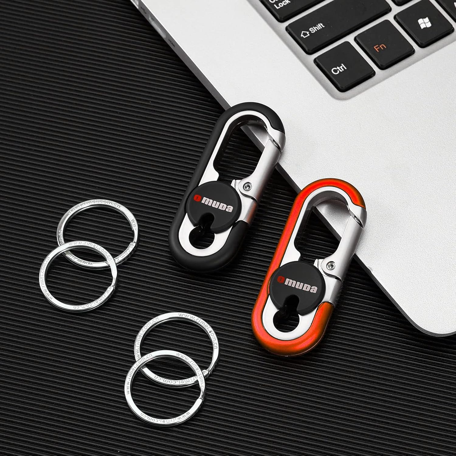 Detalle de Thlevel Schlüsselanhänger Karabiner – Rostfreier Stahl, 2er-Set
