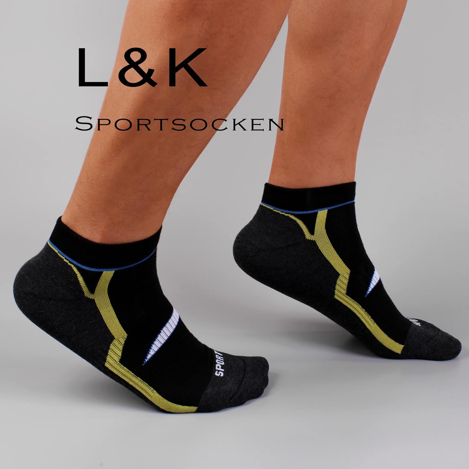 Thumbnail 2 de L&K 12 paia Calze da Uomo sportive – morbide, traspiranti e multicolore per sport e tempo libero