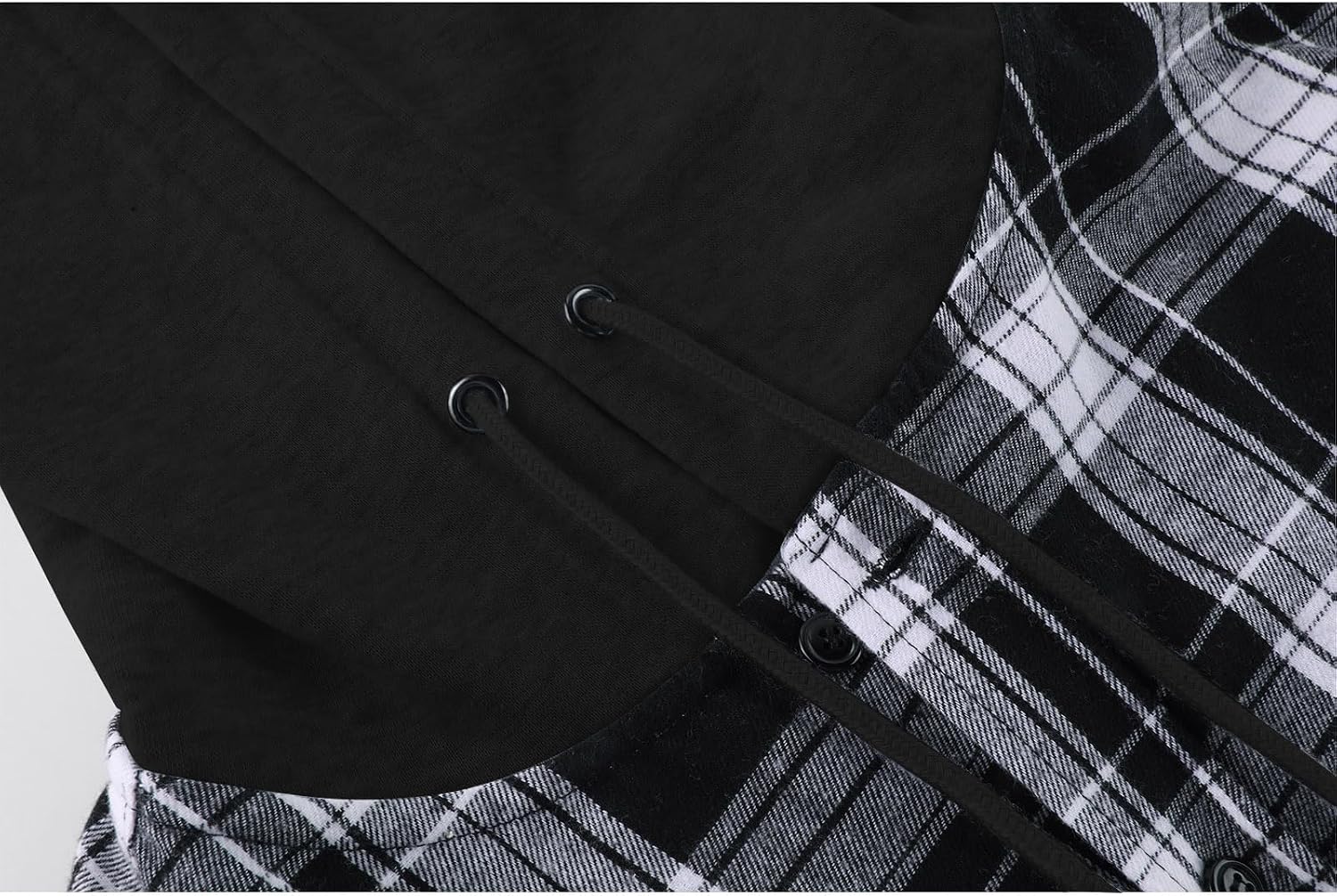 Thumbnail 6 de ZITY Men's Flannel Hoodie Plaid Shirt
