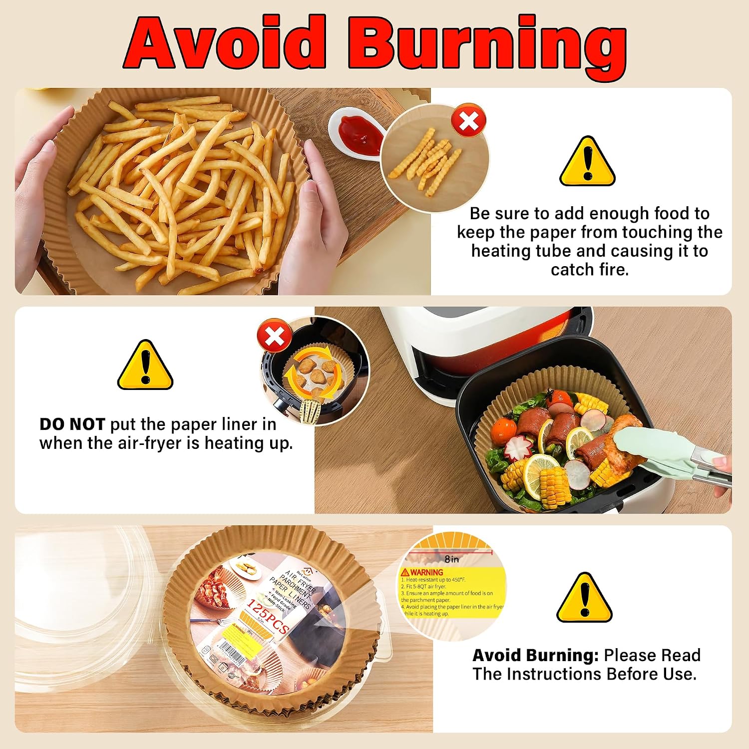 Thumbnail 6 de Air Fryer Liners 100PCS