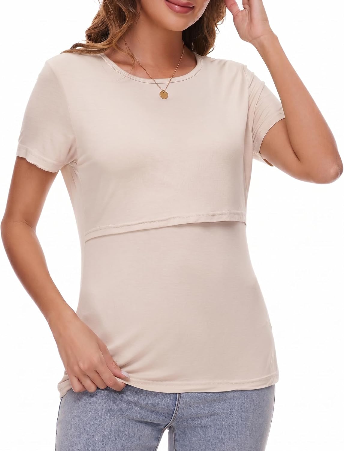 Thumbnail 1 de Sosolism Women's Maternity Nursing Tops for Breastfeeding Shirt 3-Pack