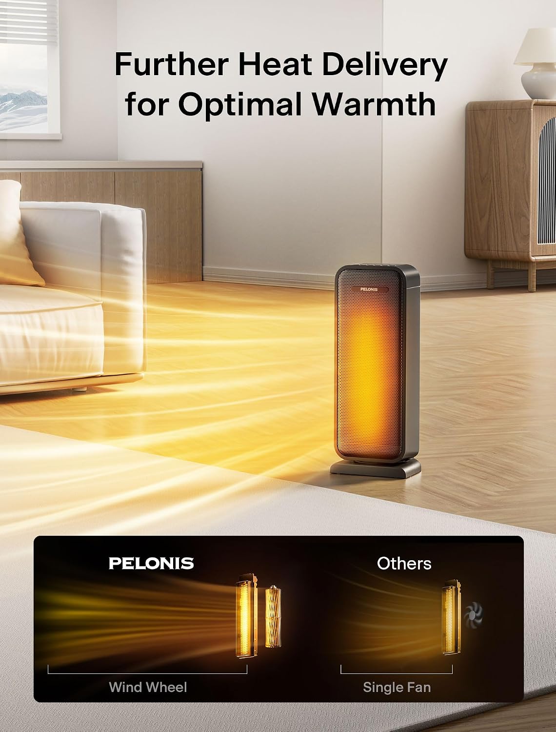 Thumbnail 2 de Pelonis 1500W Electric Space Heater