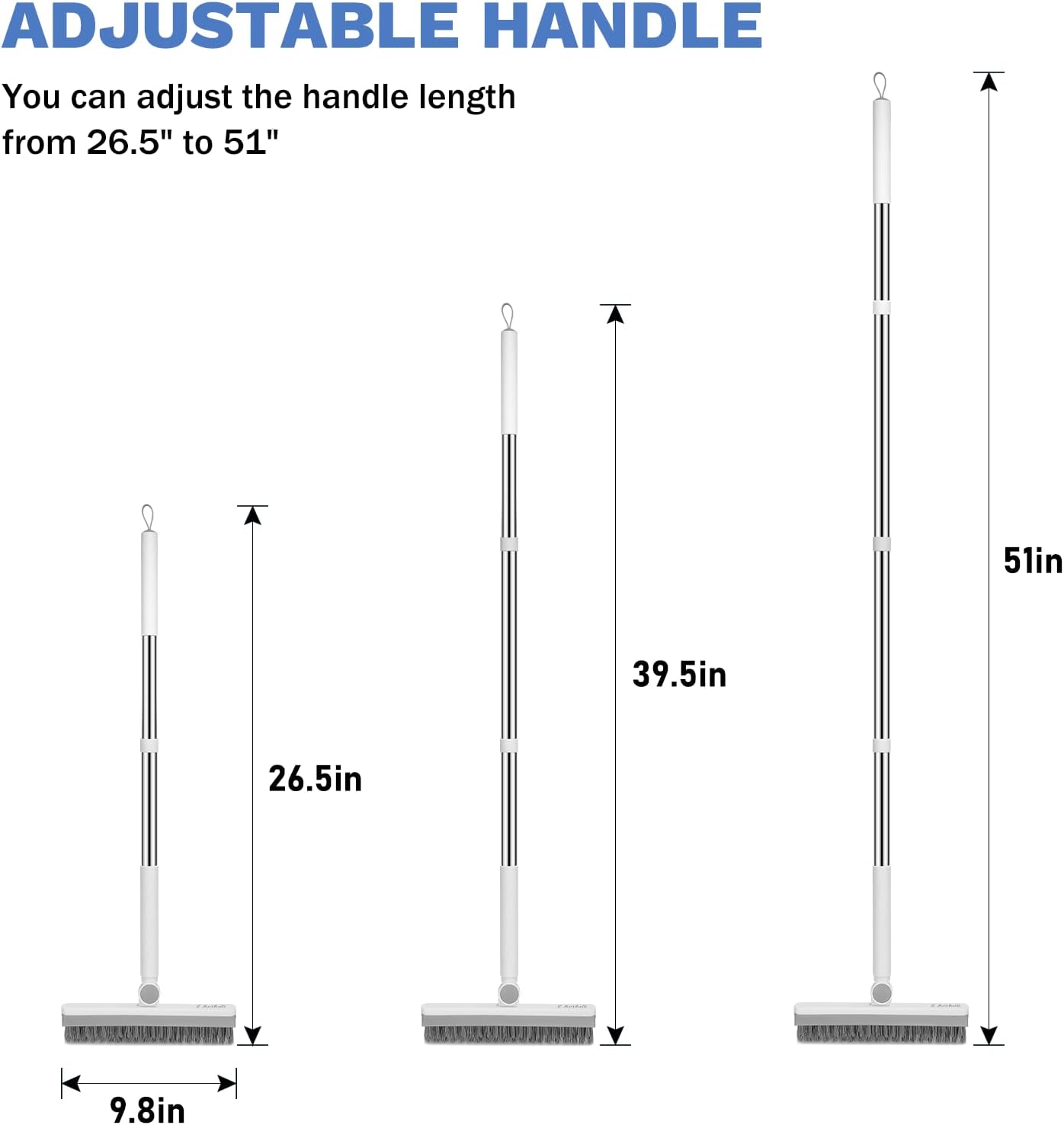 Detalle de SetSail Grout Cleaner Brush with Long Handle: V-Shaped Scrubbing Power for Tight Spaces