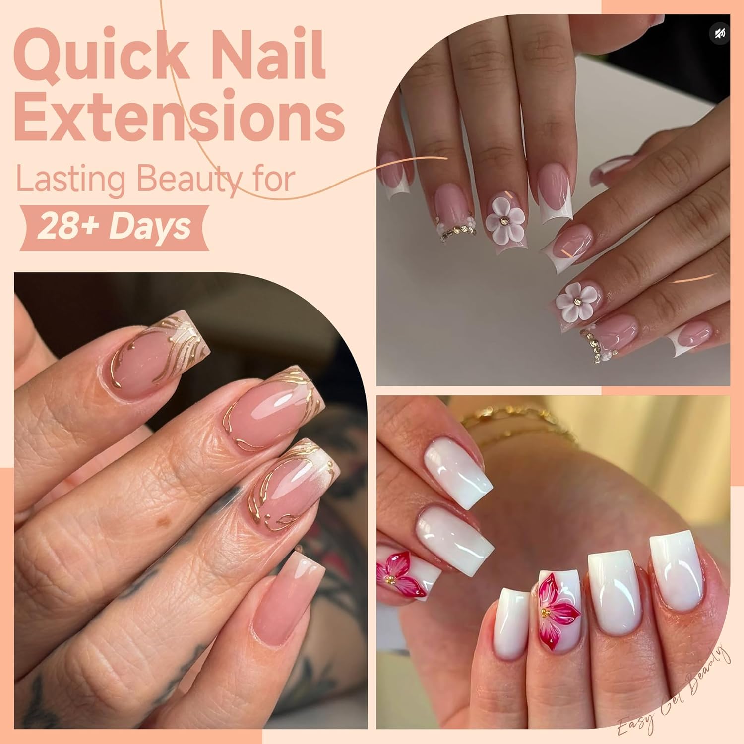 Detalle de Short Square Nail Tips 120 Stück