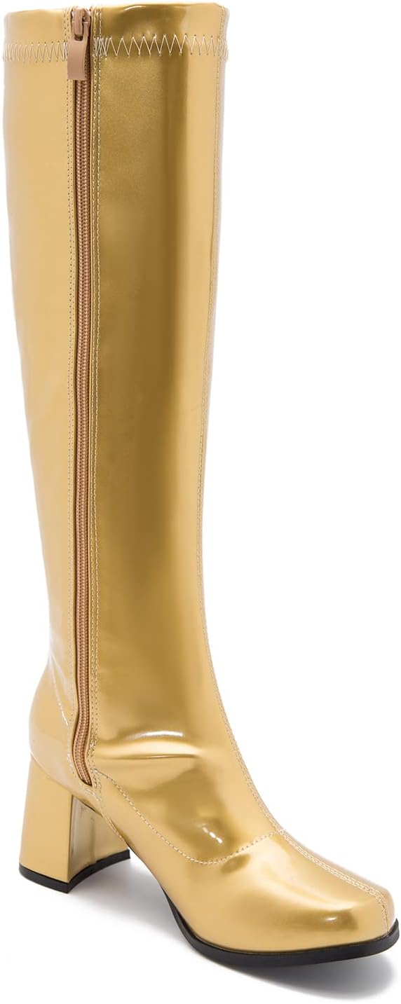 Thumbnail 6 de Heiyom Women's Gogo Boots, Knee-High Square-Toe Boots with Chunky Heel