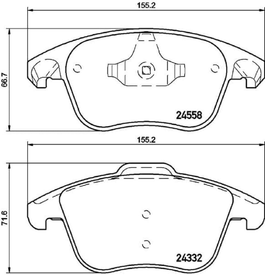 Detalle 2 de Brembo P61117 Plaquettes de Frein Avant – Performance OE Teves, sans indicateur d’usure