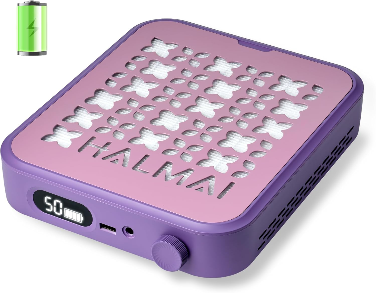 Detalle de HALMAI Aspirapolvere per polvere da unghie cordless 800 Pa con filtro HEPA e motore brushless 5000 RPM