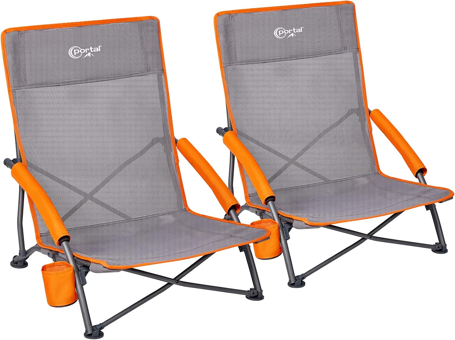 Detalle de PORTAL beach chair with cupholder, 2 pcs
