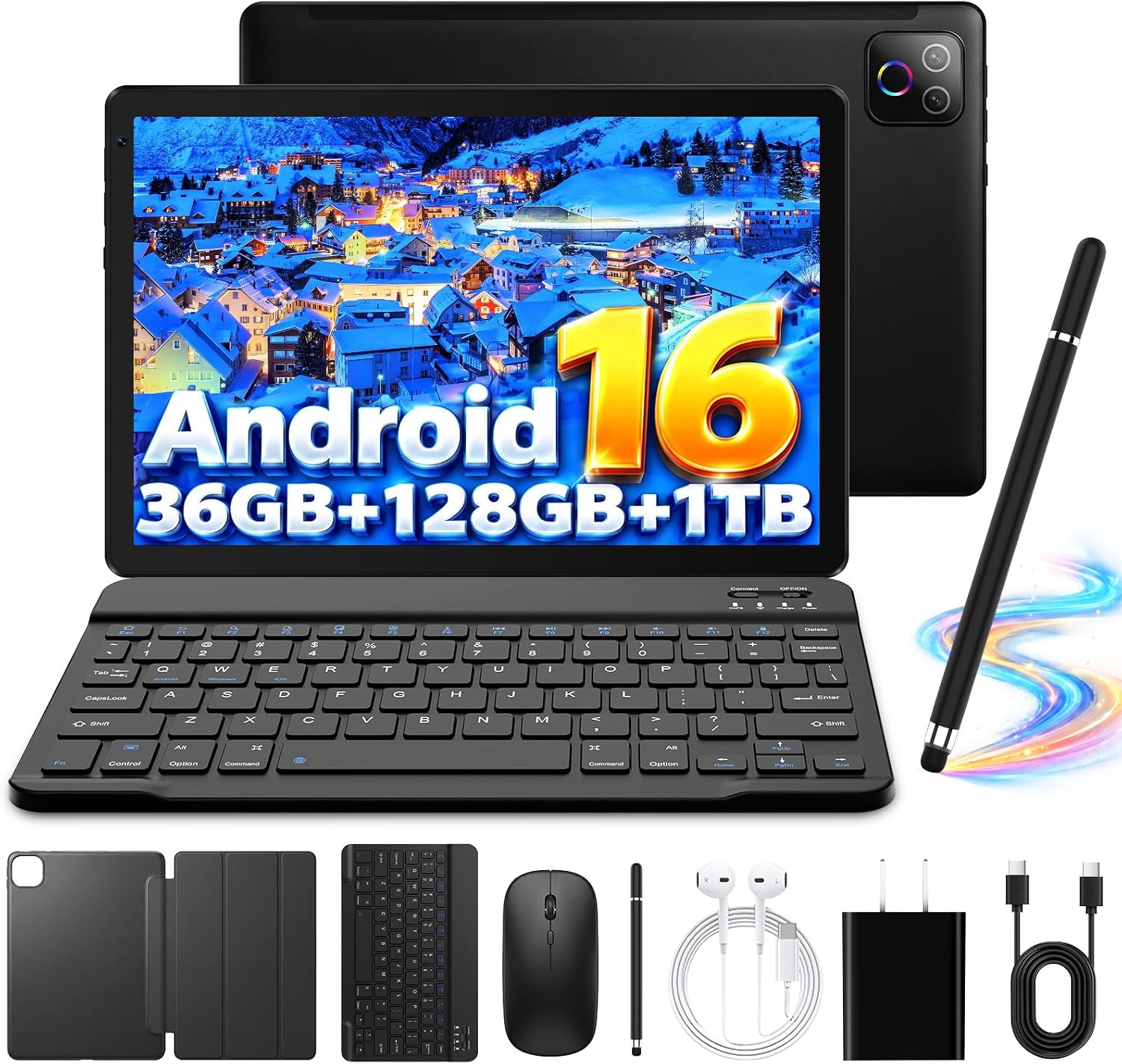 Detalle de Evermyth X109L 10.1-Inch Android 16 Tablet, 36GB RAM, Wi-Fi 6