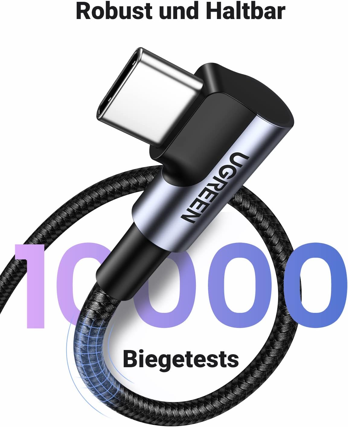 Thumbnail 4 de UGREEN USB C Ladekabel Winkel 2m