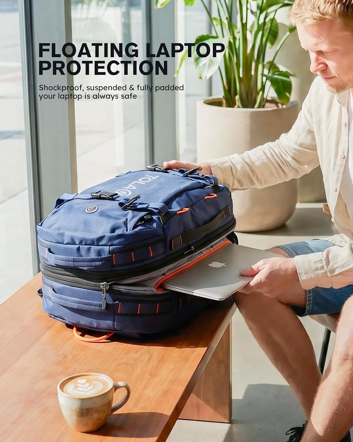 Thumbnail 3 de Tolaccea Travel Backpack 40L-50L with Wet/Dry Compartment — 15.6" Laptop Carry-On