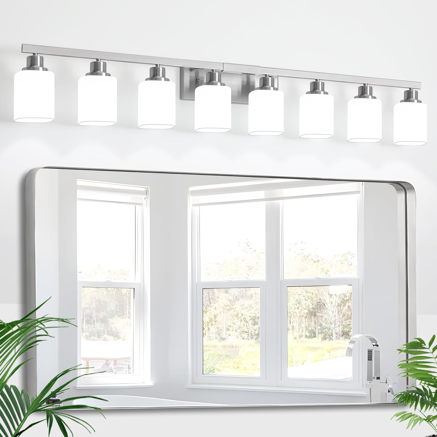 Detalle de DIKAIDA Bathroom Vanity Light, 8-Light