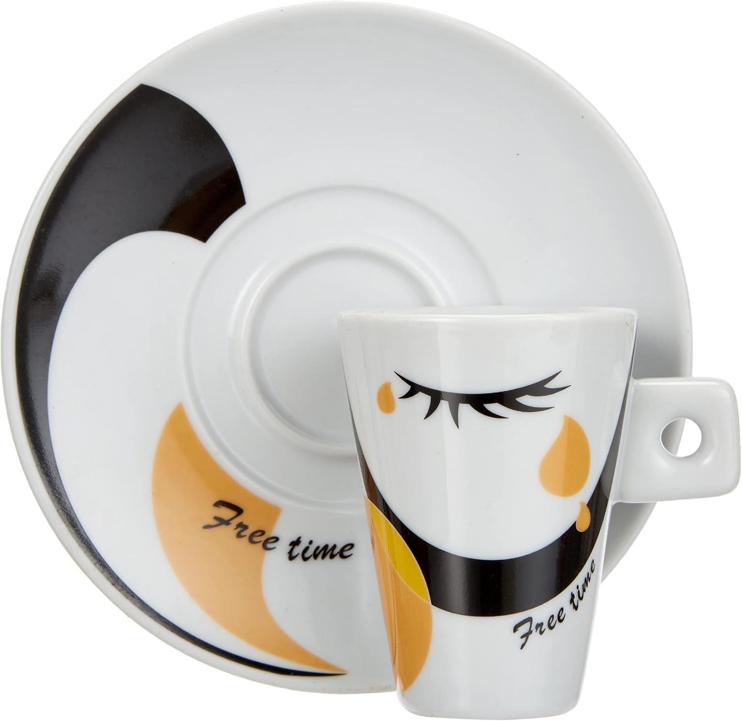 Detalle de Zeller 26505 – 12-elementowy zestaw do espresso z porcelany, 6 wzorów