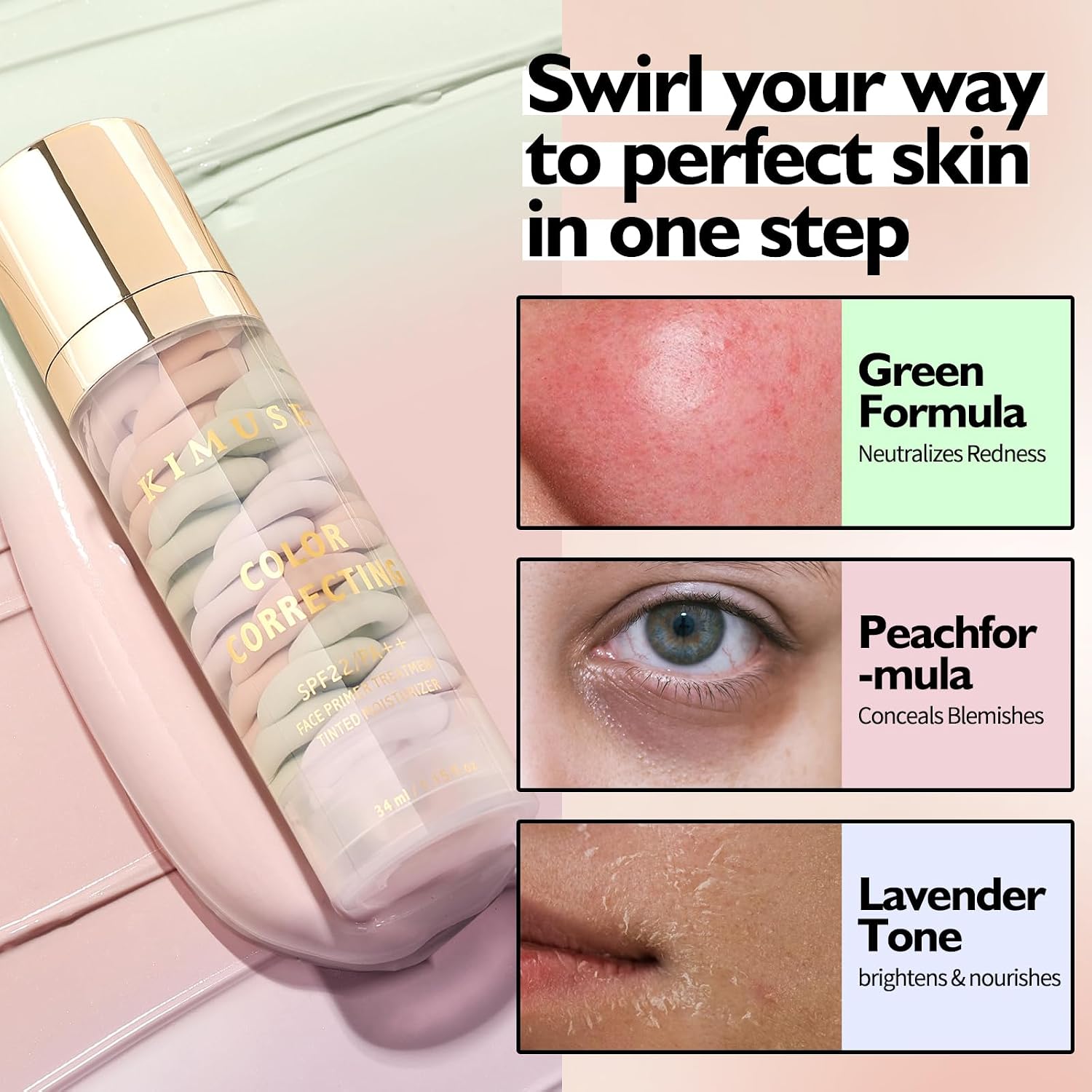 Detalle de KIMUSE Color Correcting Facial Serum primer per viso