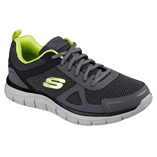Detalle 2 de Skechers TRACK BUCOLO Trainers for Men – Charcoal/Lime, 7 UK (41 EU)