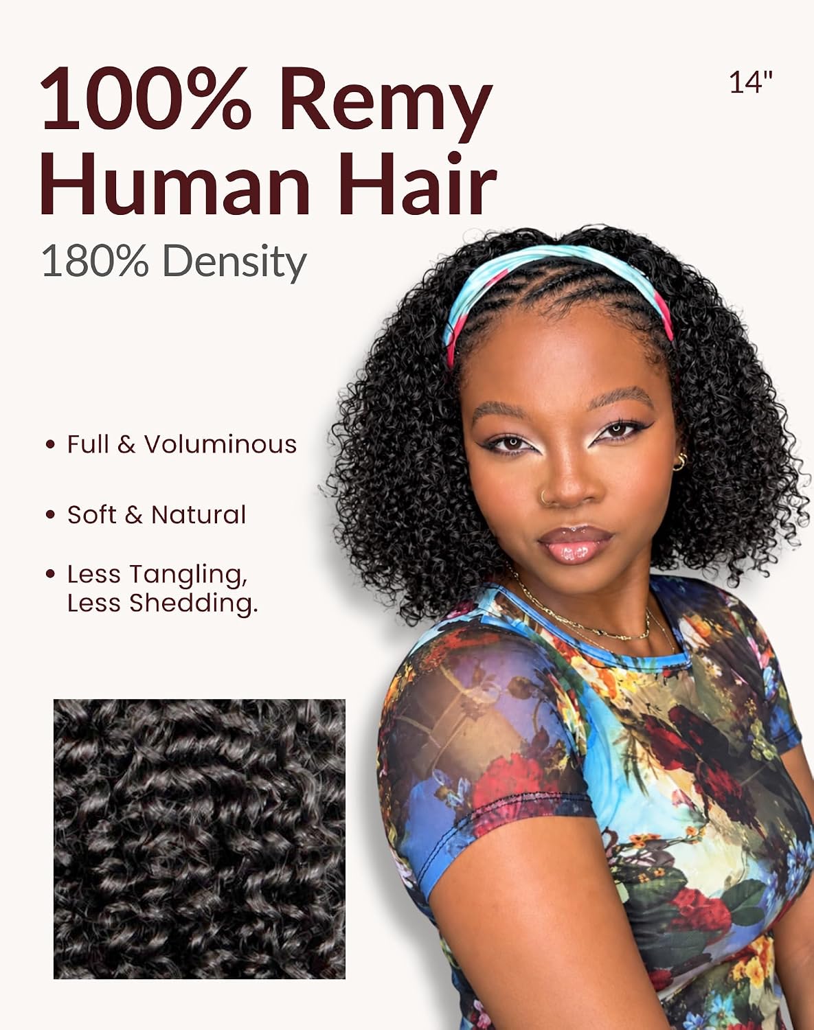 Detalle 2 de The Fox Half Wig, 100% Remy Human Hair