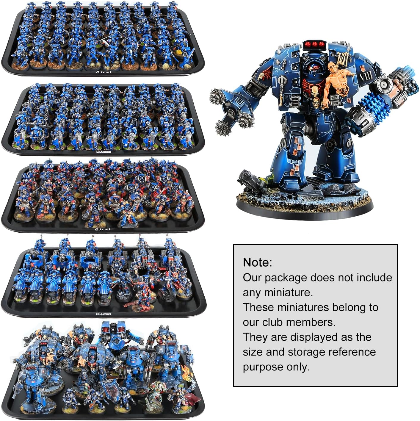 Thumbnail 3 de Jucoci miniatures storage case with LED light (large size, with 5 magnetic metal trays)