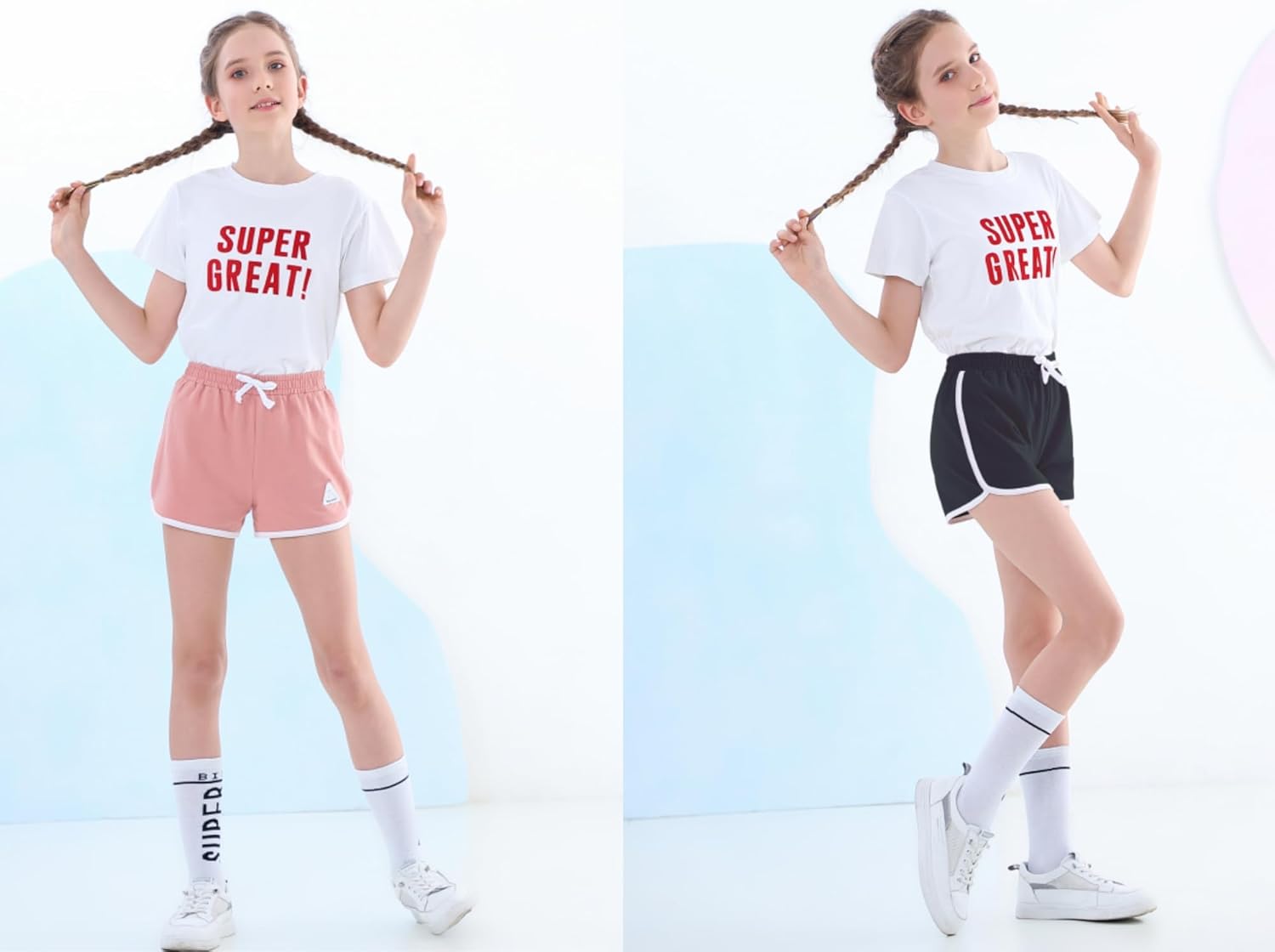 Thumbnail 1 de Rolanko pantaloncini da ginnastica per ragazze con coulisse e cotone leggero
