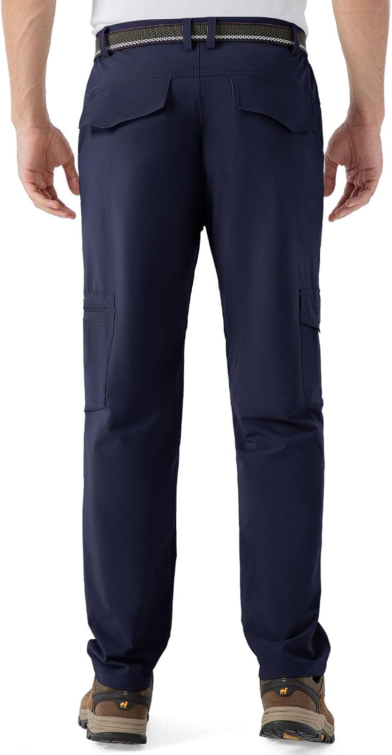 Detalle de Rdruko Men's Hiking Pants, Lightweight Quick-Dry, Water-Resistant, 6 Pockets