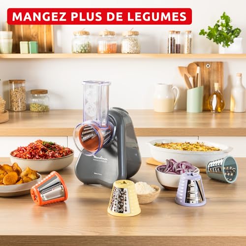 Thumbnail 6 de Moulinex Fresh Express Découpe-légumes électrique 5 fonctions – Gris