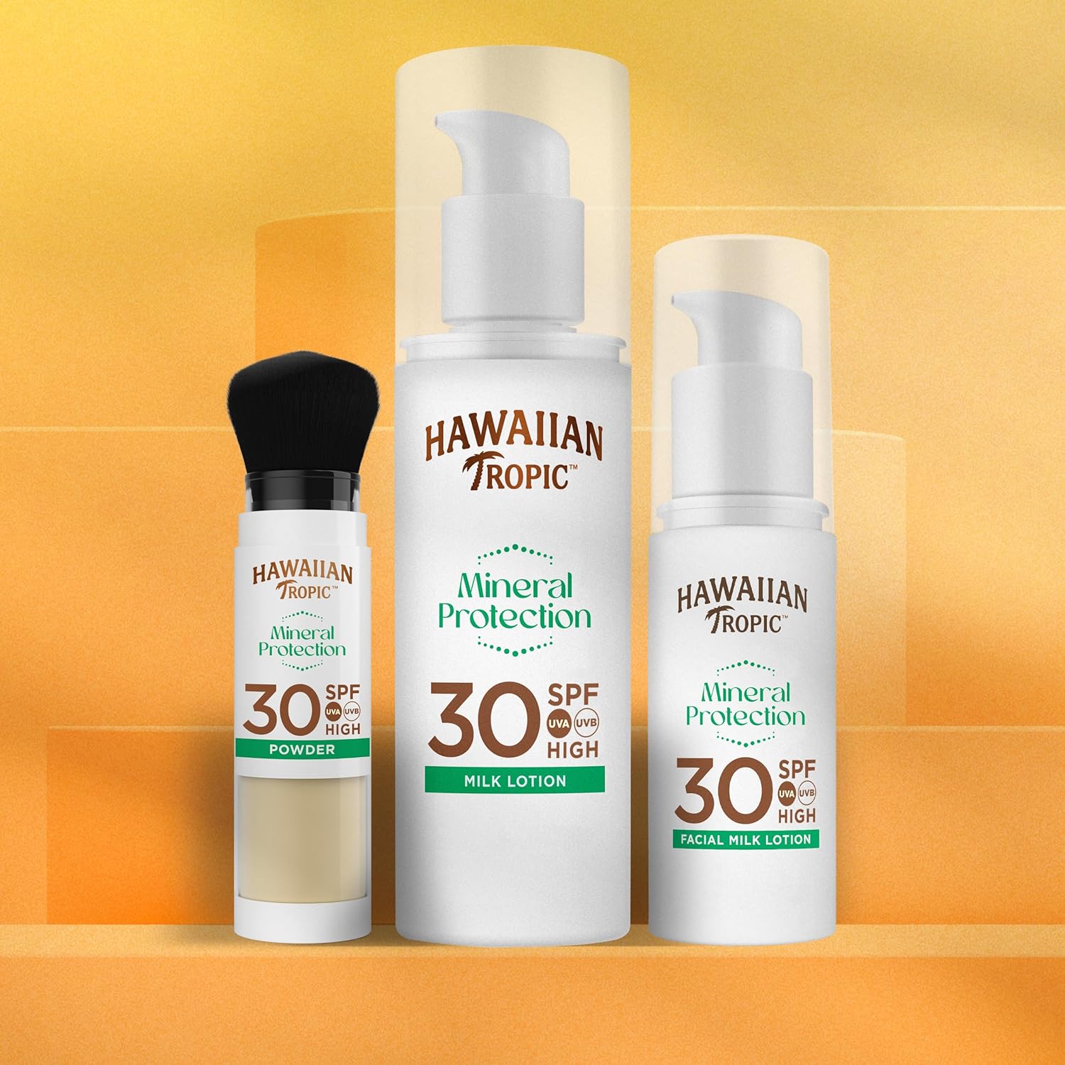 Detalle de Hawaiian Tropic Mineral Protection Sunscreen Powder SPF 30 – Zinkoxid, wasserfest, make-up-kompatibel