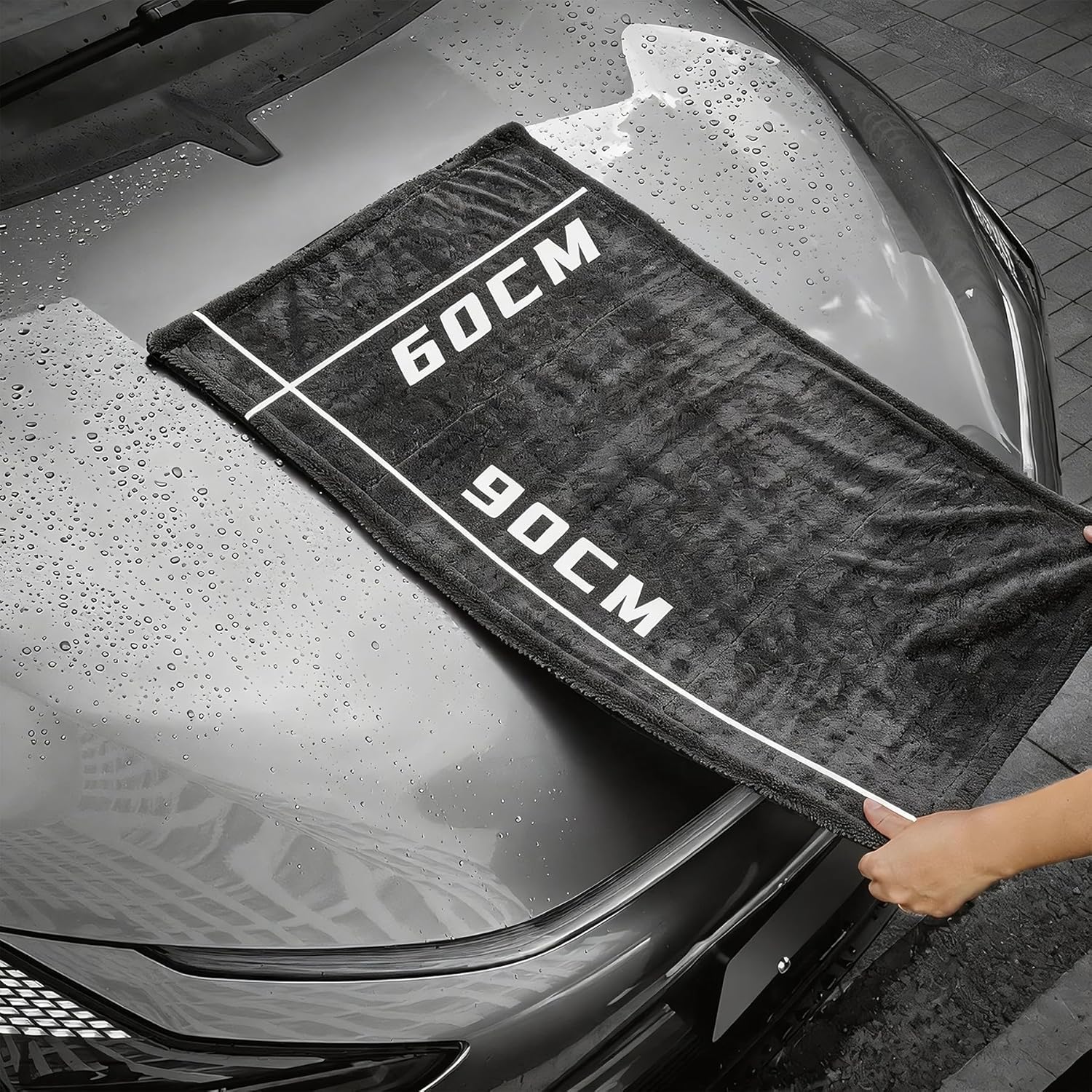 Thumbnail 2 de Autreykorn Mikrofasertrockentuch für Autopflege (1400 GSM), Ultra-absorbierend, 90 x 60 cm, fusselfrei & streifenfrei