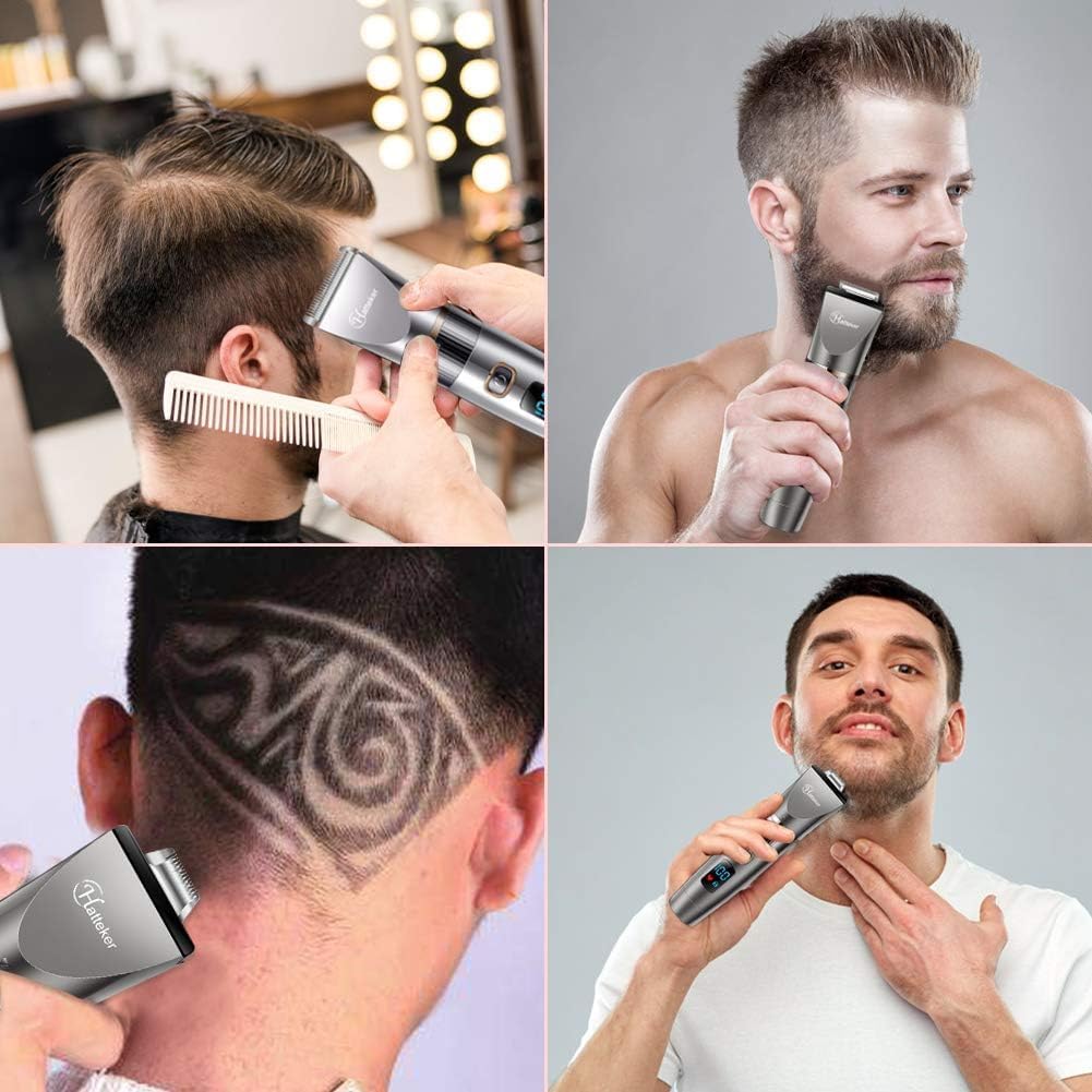 Thumbnail 6 de Hatteker Tagliacapelli Uomo: Tagliatrice Professionale Impermeabile, Rifinitore Barba e Precisione