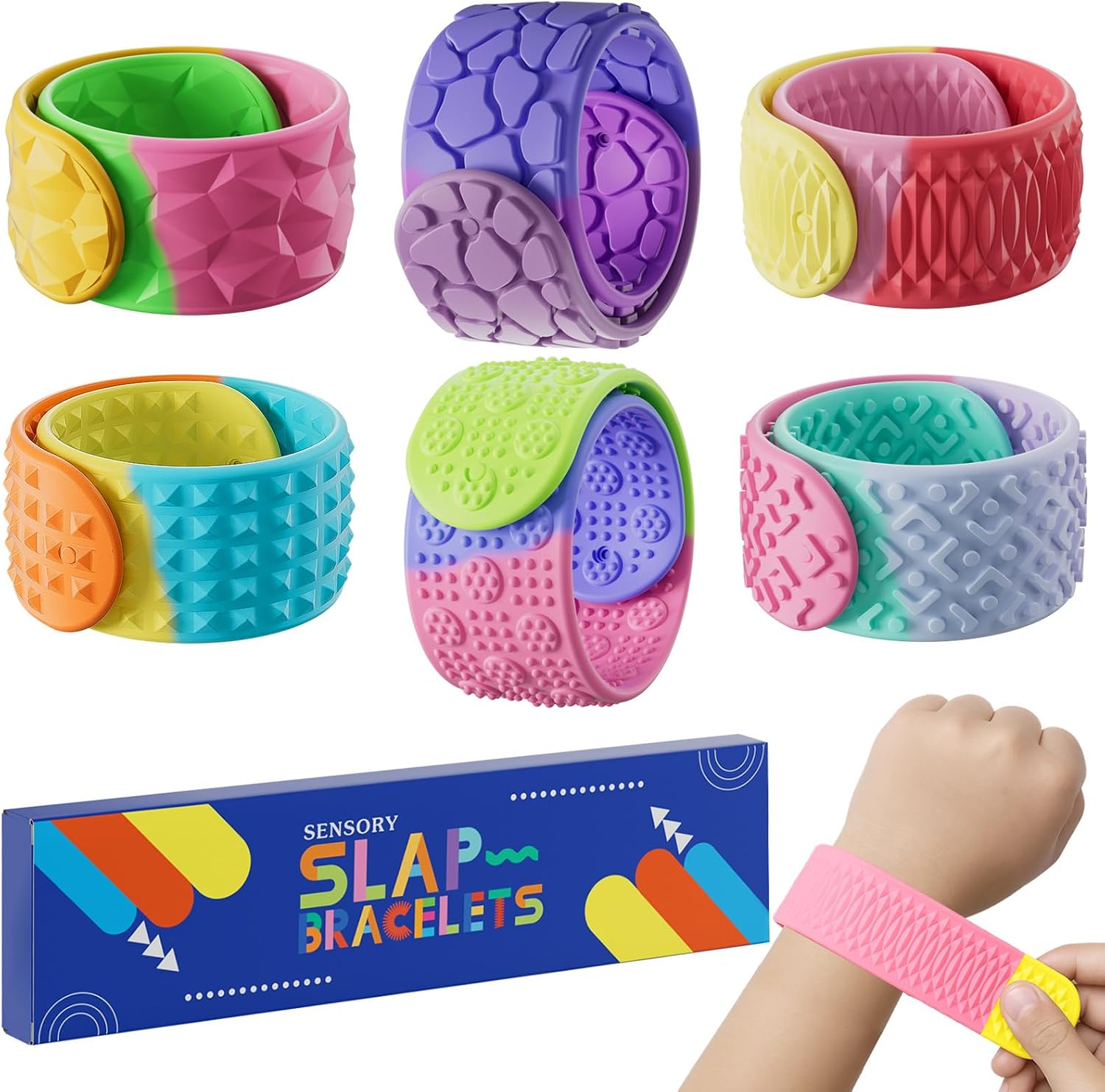 Detalle de Sensory Slap Bracelets 6pcs fidget toys