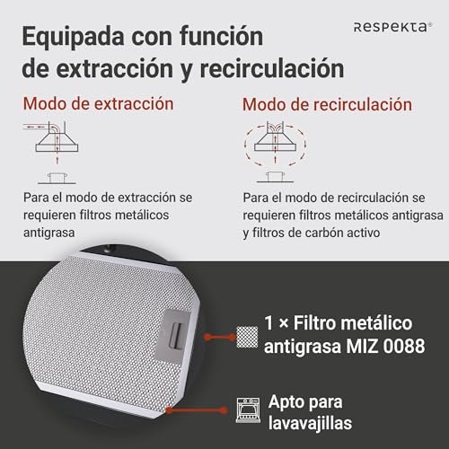 Thumbnail 3 de Respekta CH24080SM Campana inclinada 80 cm, 52–63 dB 📺