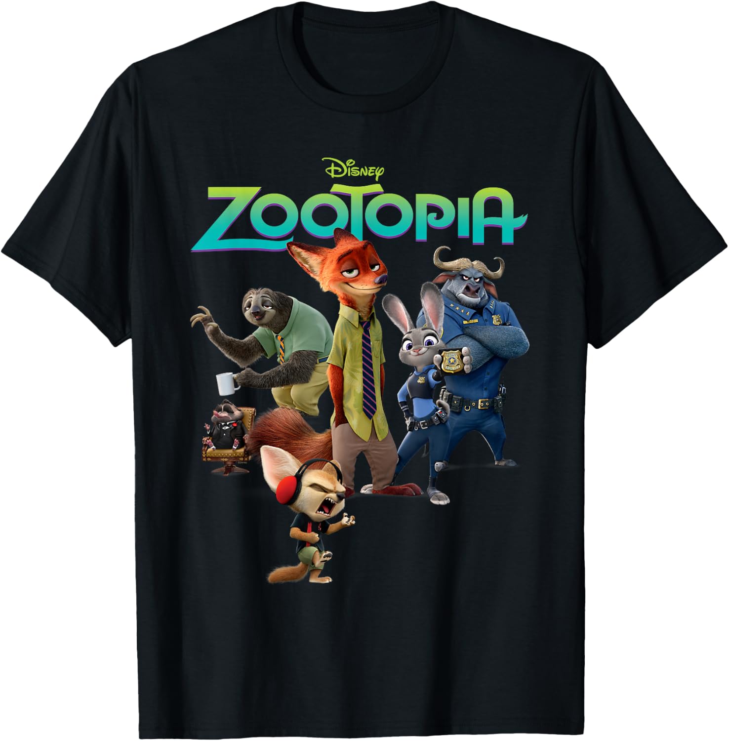 Detalle de Disney Zootropolis T-shirt Logo et personnages