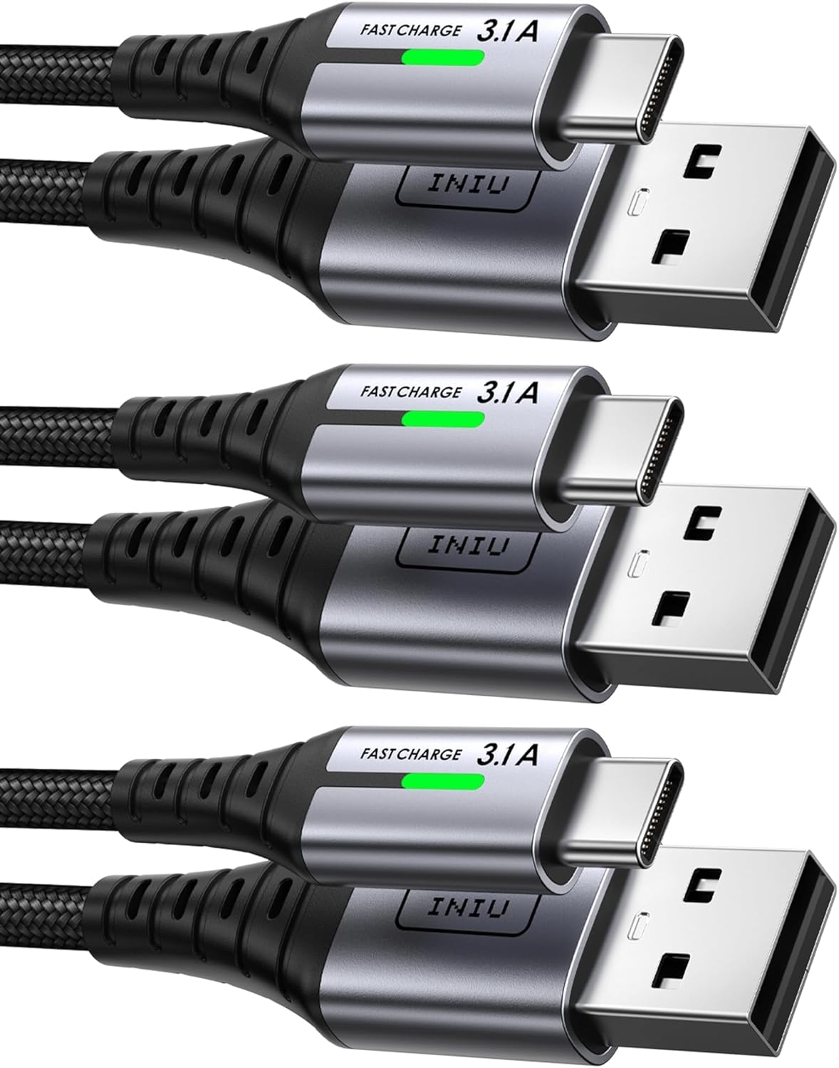Detalle de INIU Cable USB C 3.1A 2m/2m/0,5m