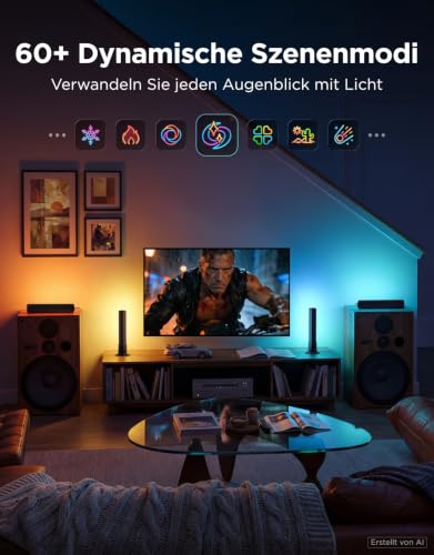 Thumbnail 7 de Govee LED Light Bars RGBICWW TV Hintergrundbeleuchtung für Ambiente, Gaming – 45 Zoll, mit App-Steuerung und Sprachsteuerung