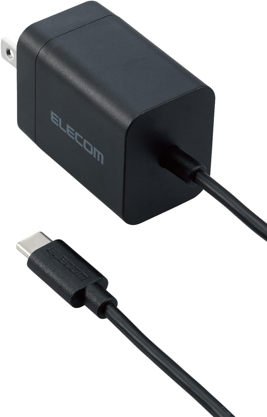 Detalle de エレコム EC-AC6920BK USB-C充電器 20W PD対応・ケーブル一体型1.5m