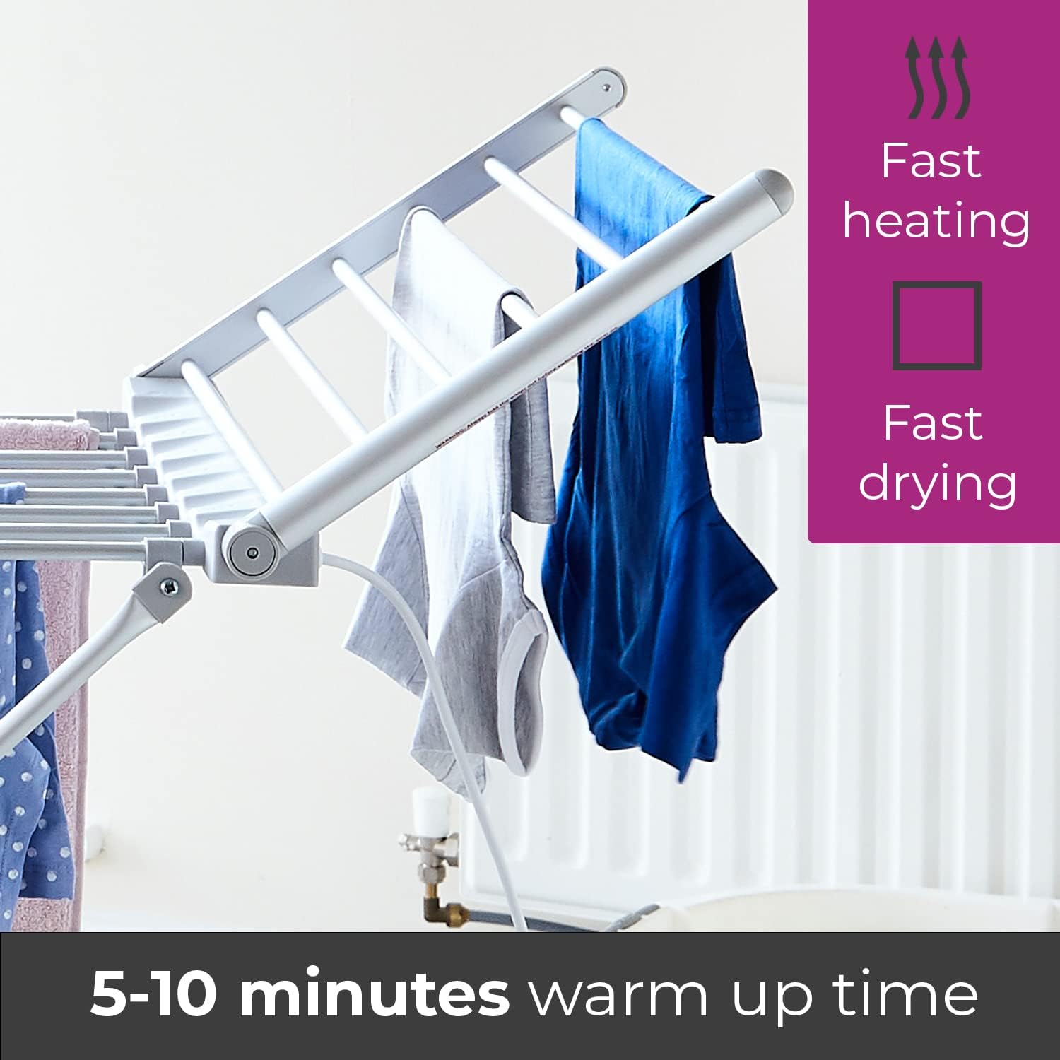 Thumbnail 1 de Neo Indoor Electric Winged Airer: Foldable Heated Laundry Dryer by Neo