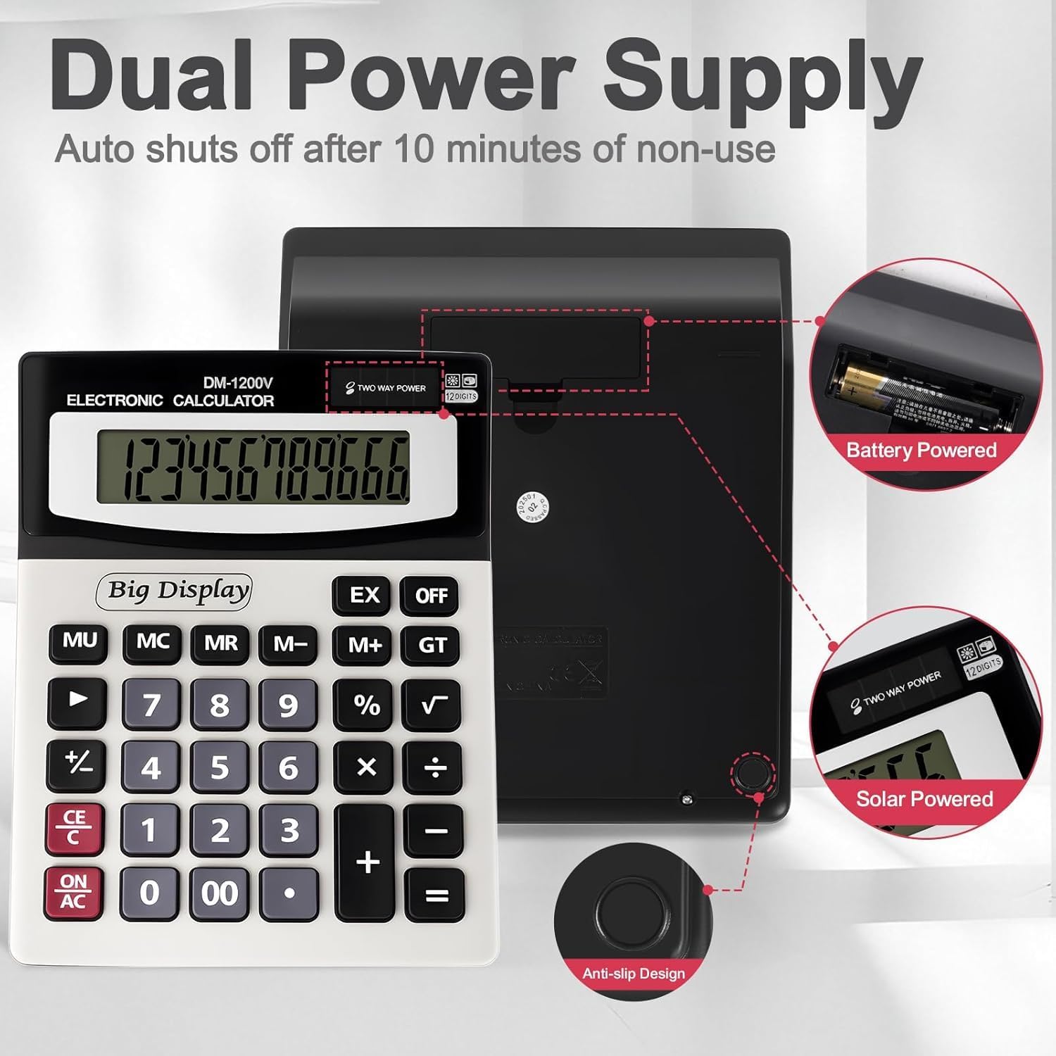 Detalle 2 de Fomatrade Calculator, 12-Digit LCD