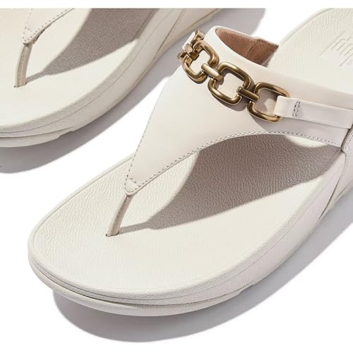 Detalle de Fitflop Lulu Square-Chain Leather 37 EU — sandalia beige París