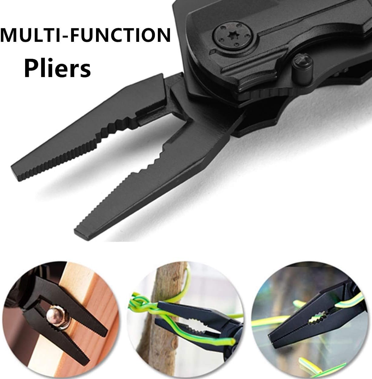 Detalle 1 de QuntionSt QT-BK-KE01 12-in-1 Pocket Multitool with Locking Blade