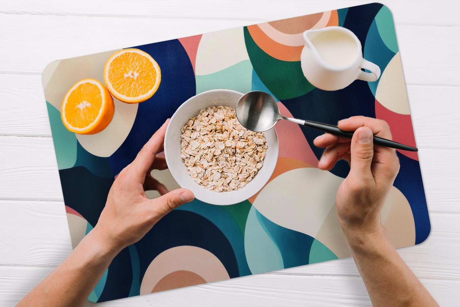 Detalle 1 de KitchenYeah 8721172060600 placemats, 6-delig, vinyl, antislip, 45 x 30 cm