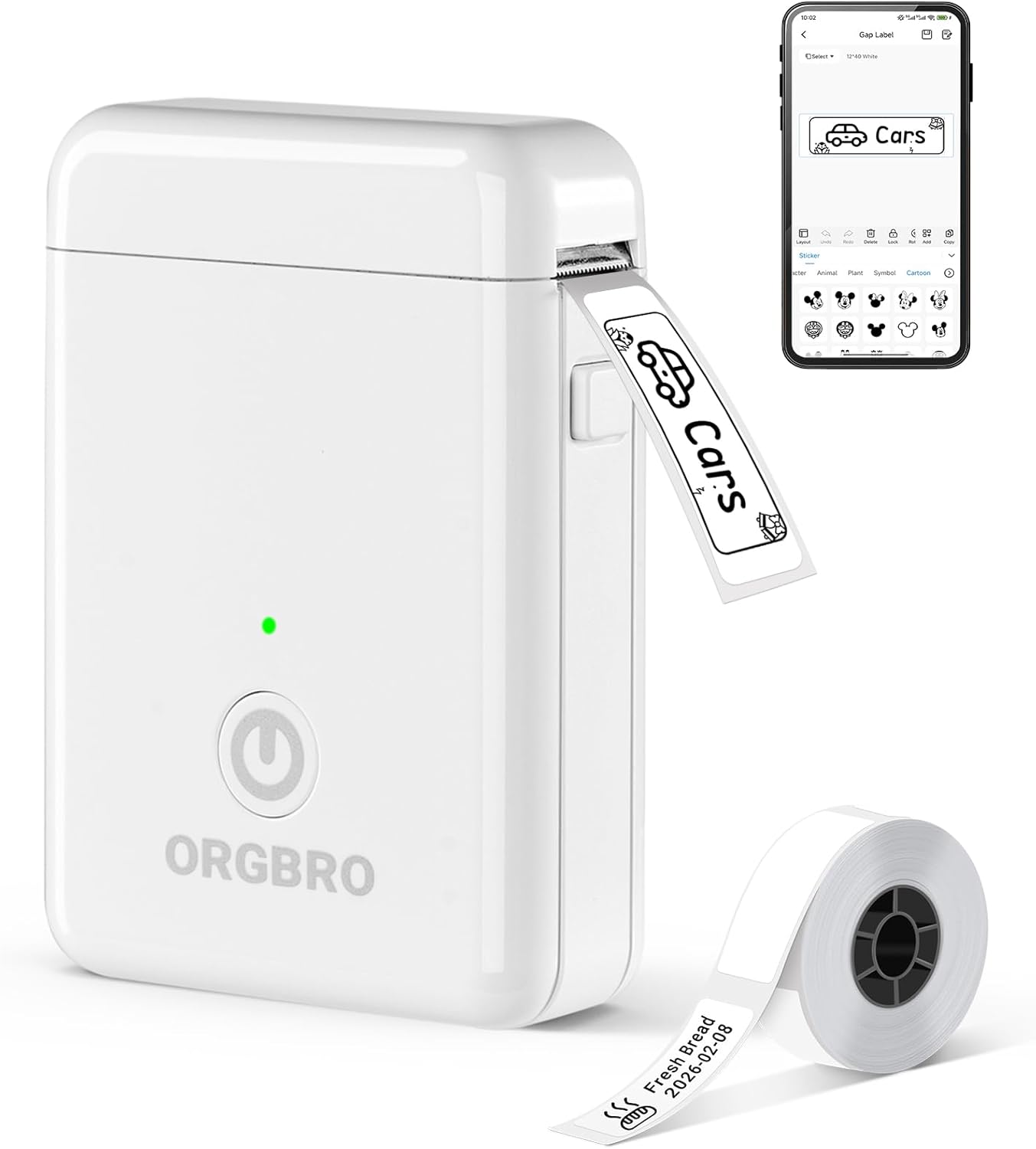 ORGBRO X1 Etiquetadora portátil Bluetooth