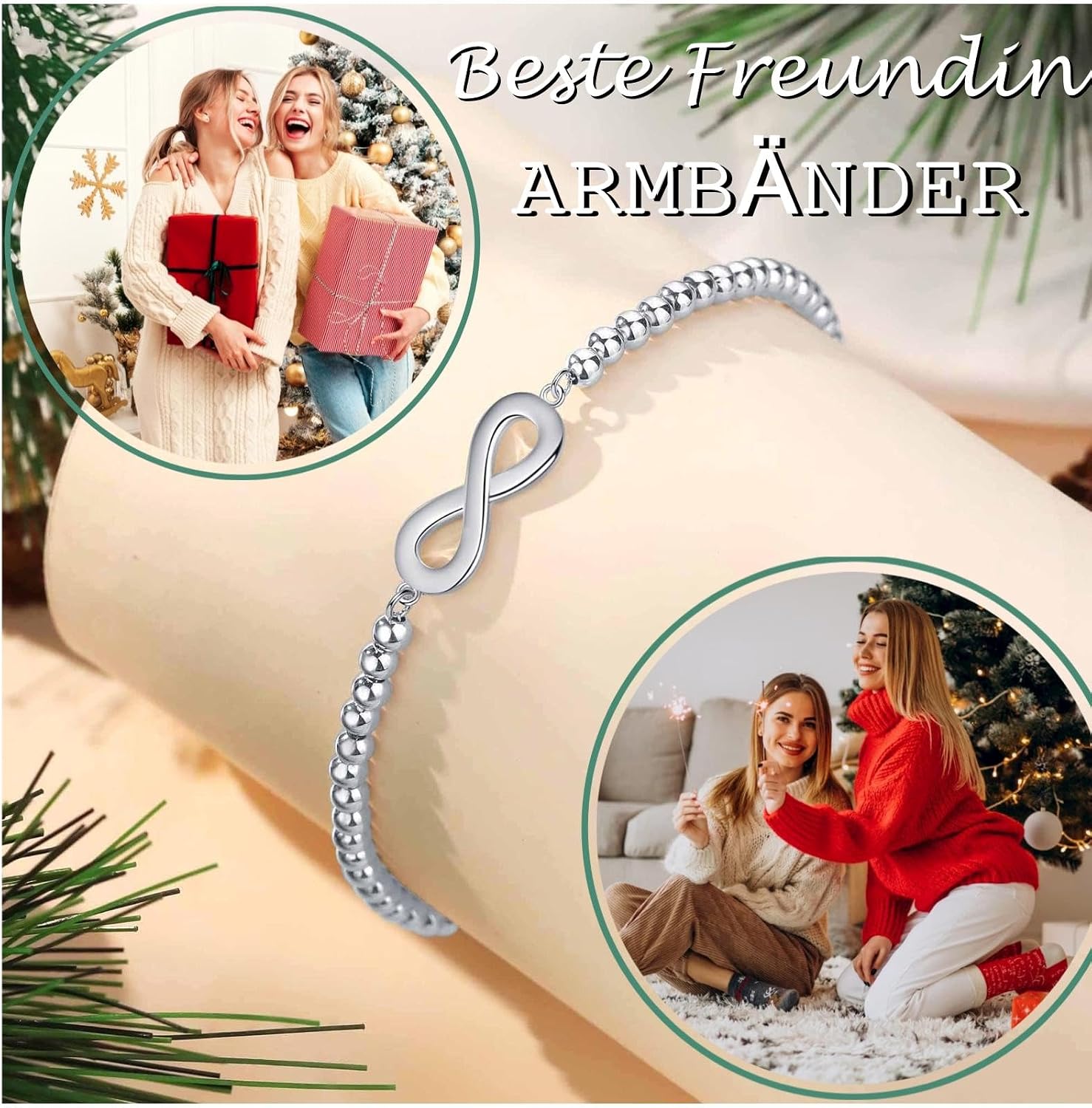 Detalle 2 de Gkmamrg Infinity Armband 925 Silber Beste Freundin Geschenk