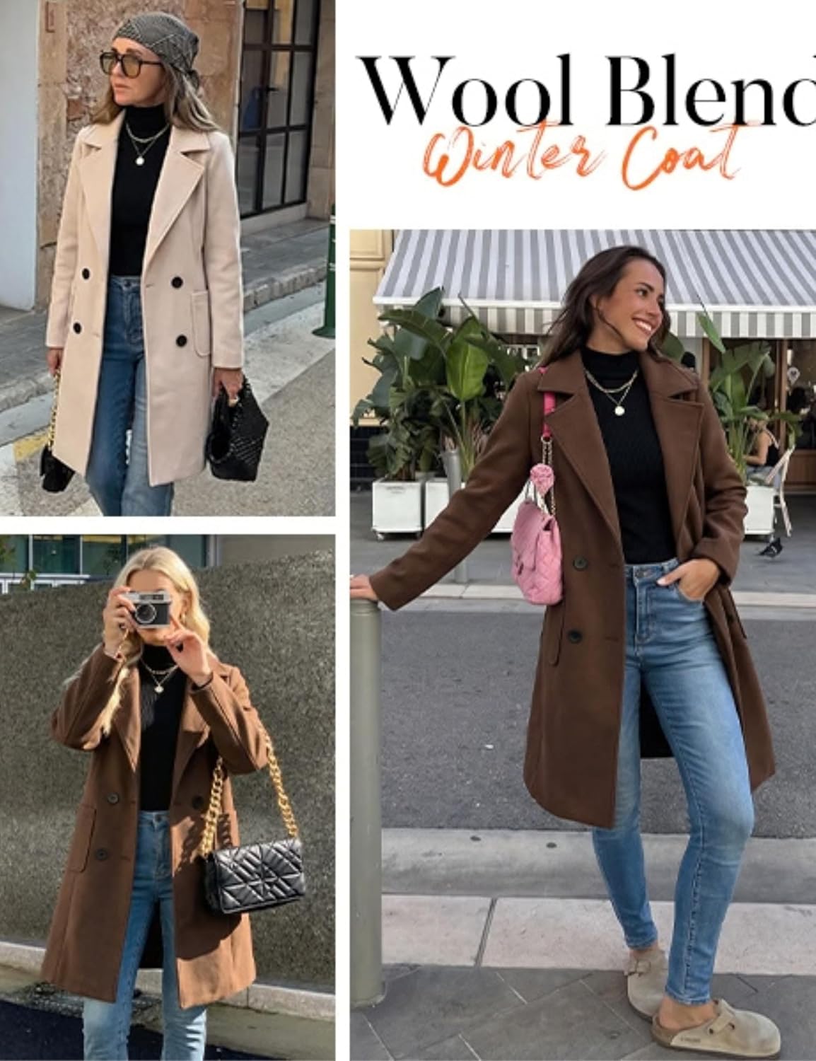 Thumbnail 3 de Wool blend mid-long coat for women