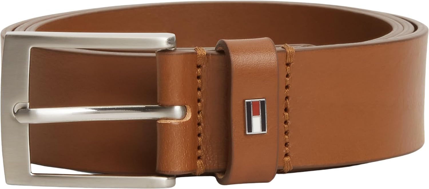 Detalle de Tommy Hilfiger Cintura Uomo Adan in pelle, 3,5 cm