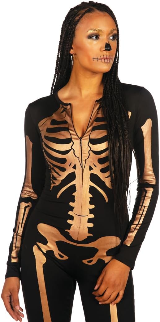 Thumbnail 1 de Tipsy Elves Skeleton Bodysuit Polyester-Spandex