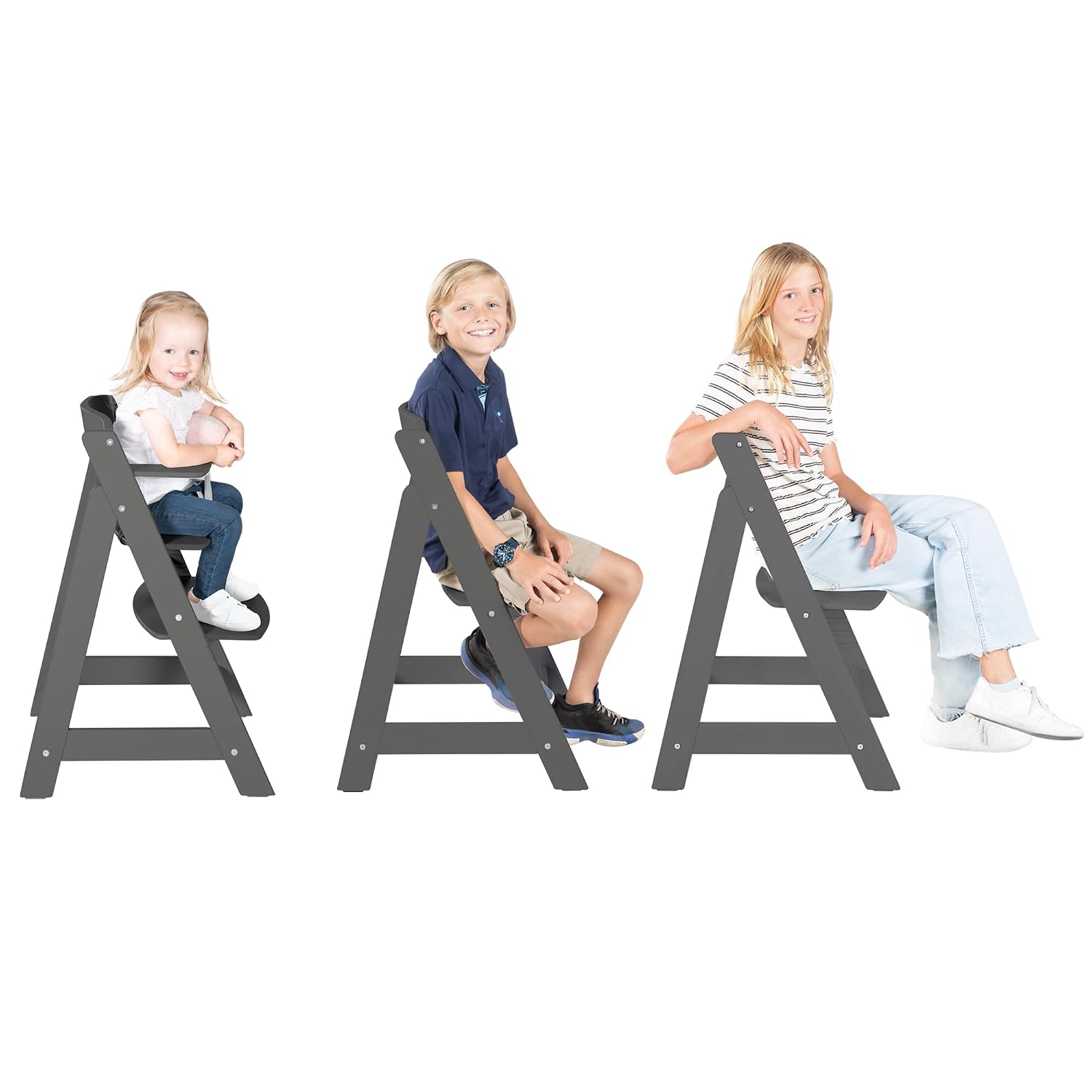 Thumbnail 4 de roba Babyhochstuhl Sit Up Flex – Mitwachsender Hochstuhl aus Holz, Anthrazit