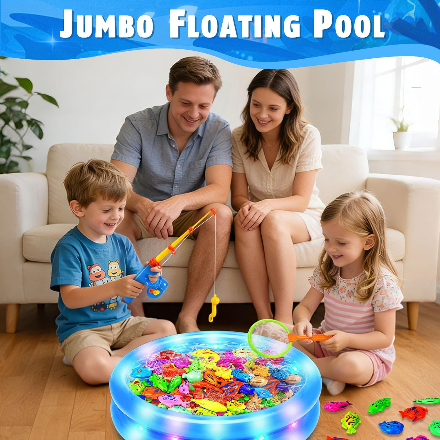Thumbnail 6 de Light Up Magnetic Fishing Toy Set 2026 Upgrade – 44 Pieces