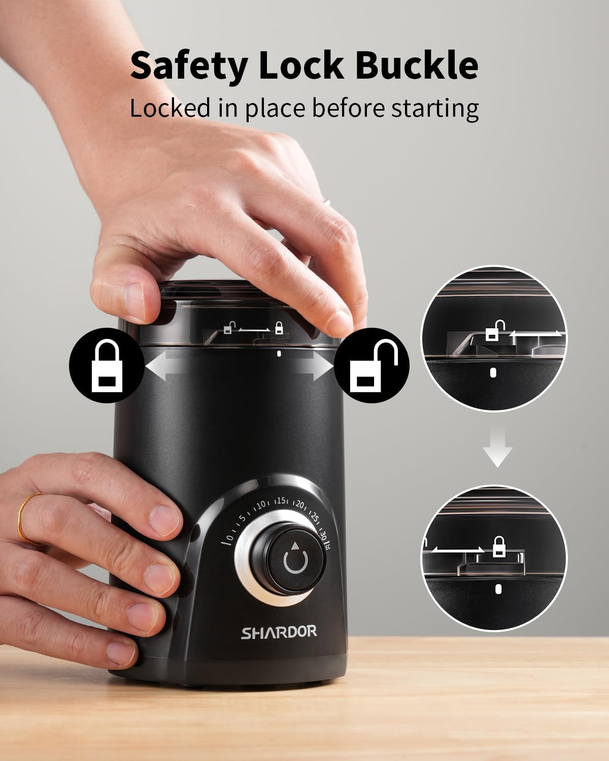 Detalle 2 de SHARDOR Electric Super Silent Blade Coffee Grinder