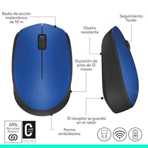 Thumbnail 7 de Logitech M171 Ratón inalámbrico 2,4 GHz — azul 🖱